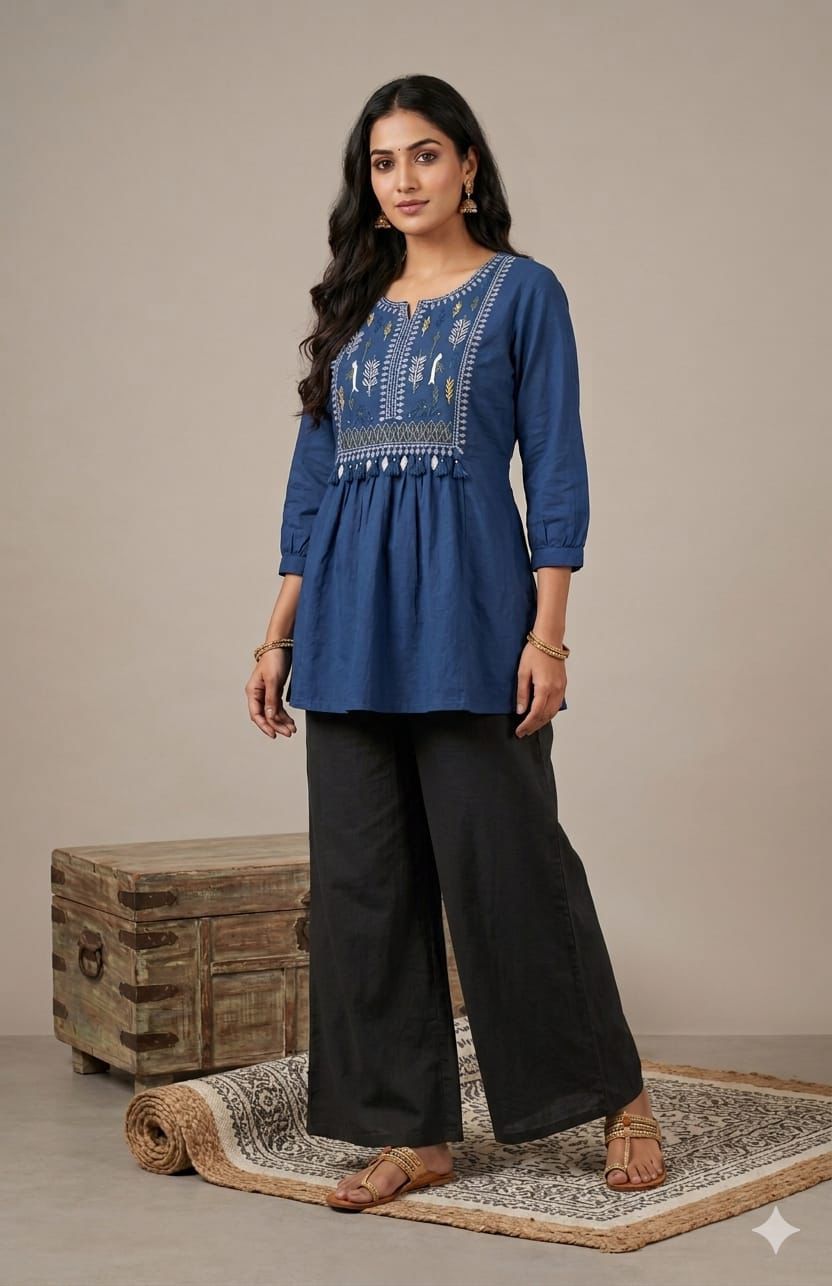 Amrah Wholesale Naisha K 895 Cambric Cotton Tops