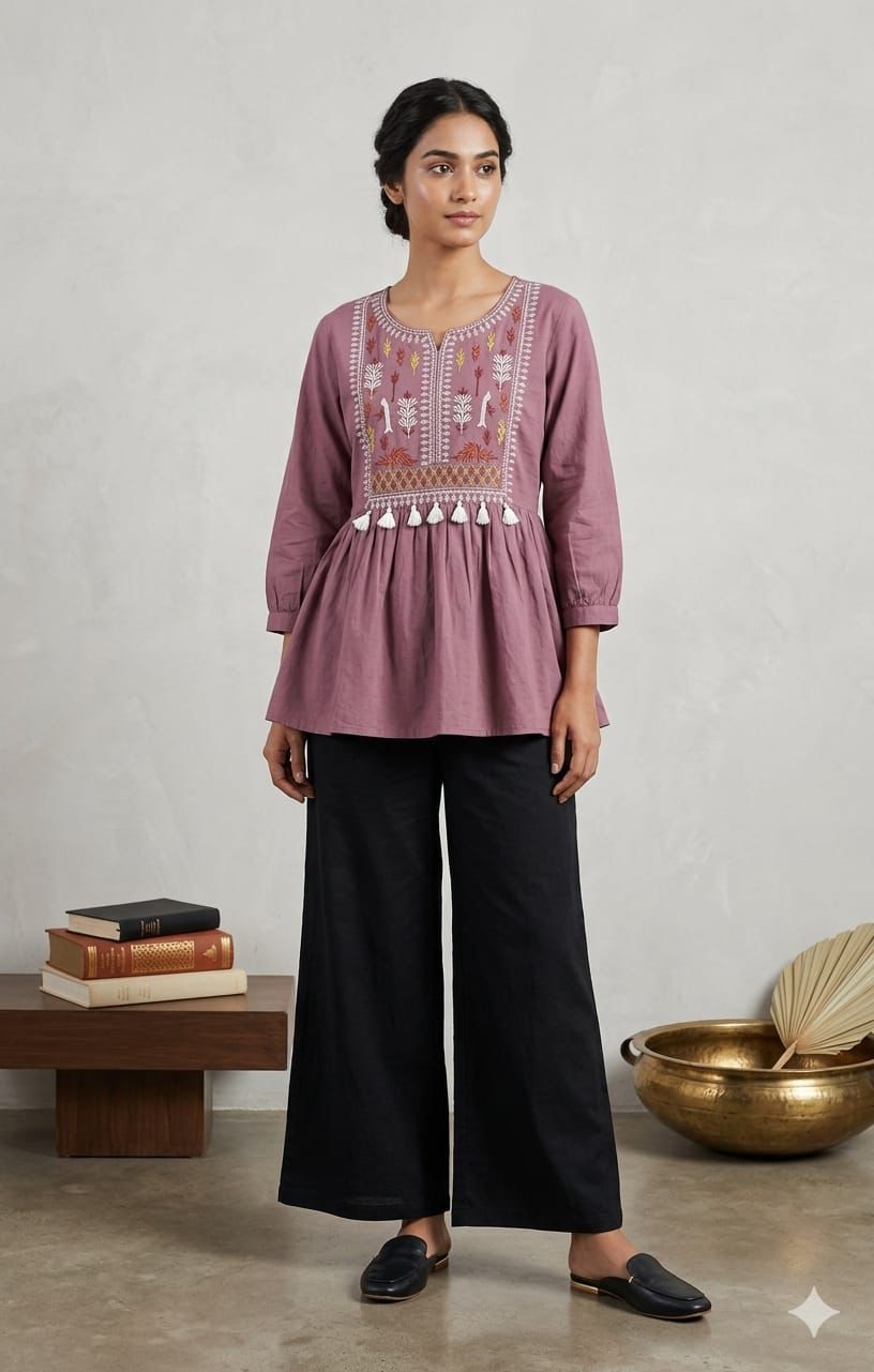 Amrah Wholesale Naisha K 895 Cambric Cotton Tops