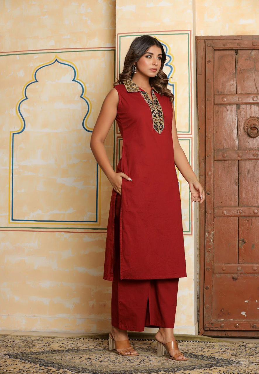 Amrah Wholesale Naisha K 911 Cotton Kurti Pant Set