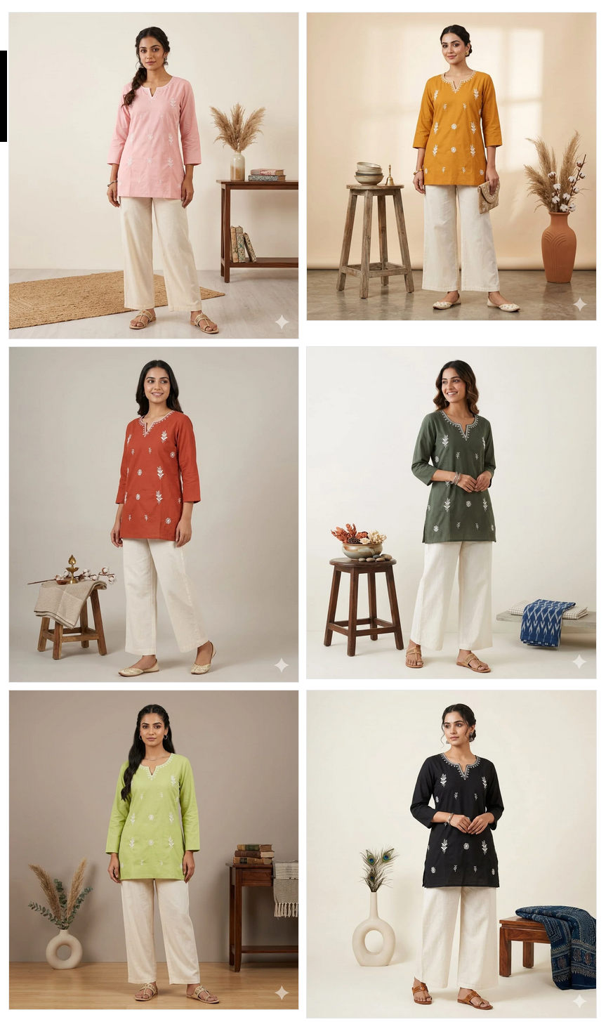 Amrah Wholesale Naisha K 912 Cambric Cotton Tops