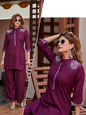 Amrah Naisha K 926 Viscose Co Ord Set Wholesale