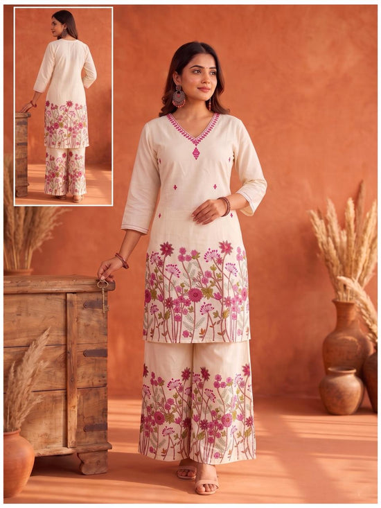 Amrah Naisha K 927 Cotton Kurti Pant Dupatta Set Wholesale