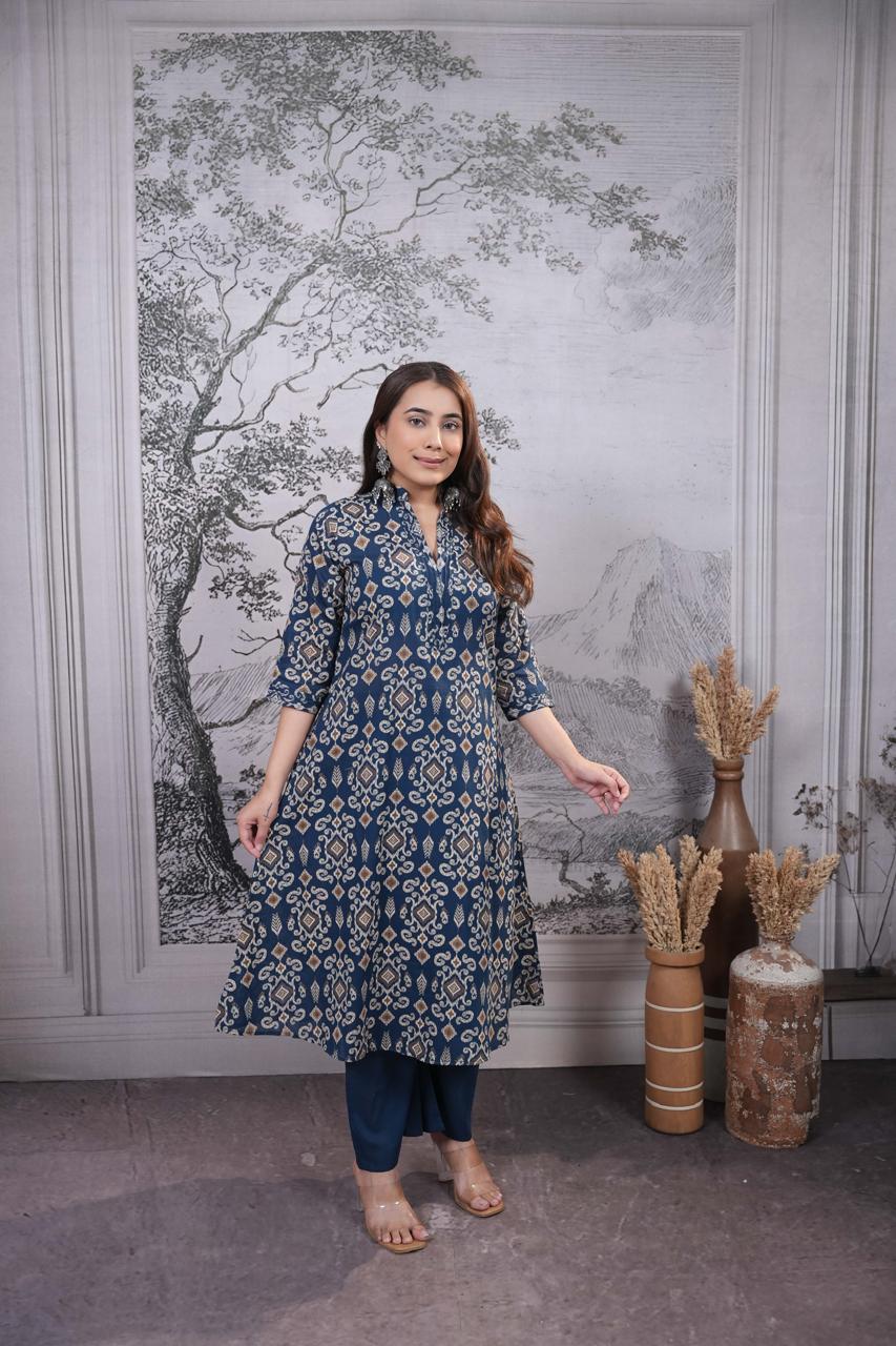 Amrah Naisha K 935 Pure Cotton Kurti Pant Set Wholesale