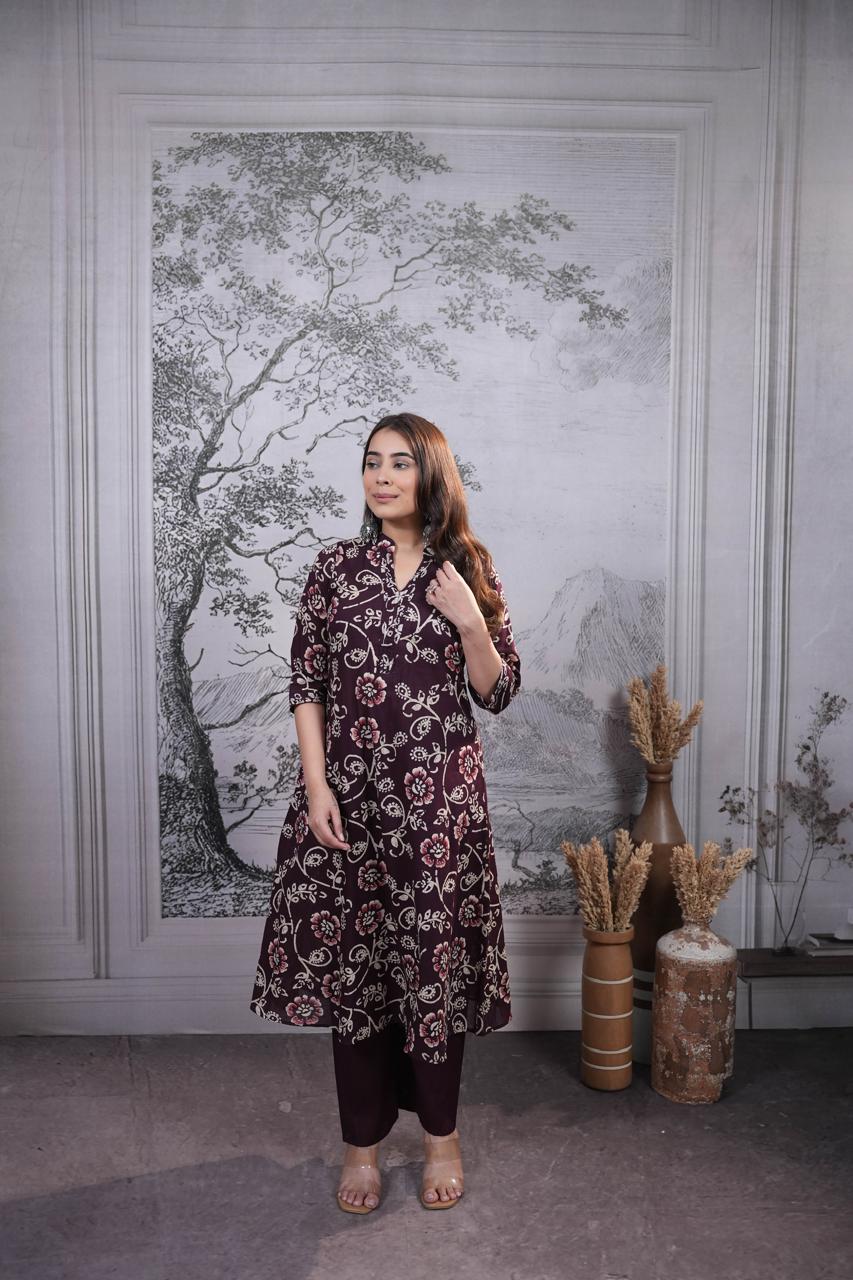 Amrah Naisha K 935 Pure Cotton Kurti Pant Set Wholesale