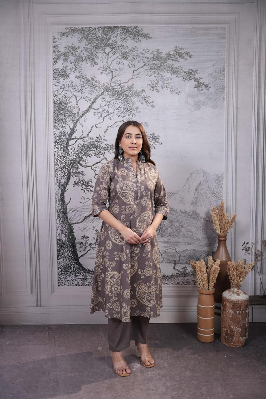 Amrah Naisha K 935 Pure Cotton Kurti Pant Set Wholesale