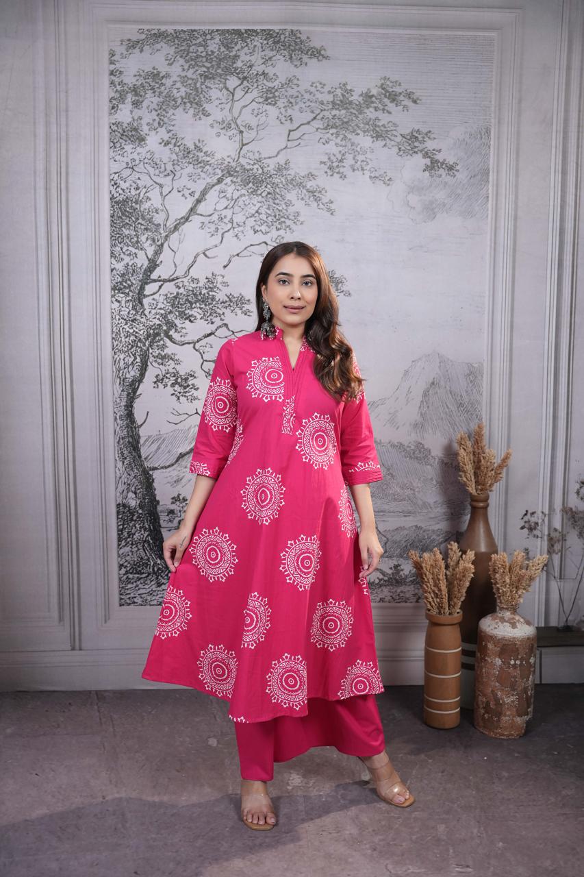 Amrah Naisha K 935 Pure Cotton Kurti Pant Set Wholesale