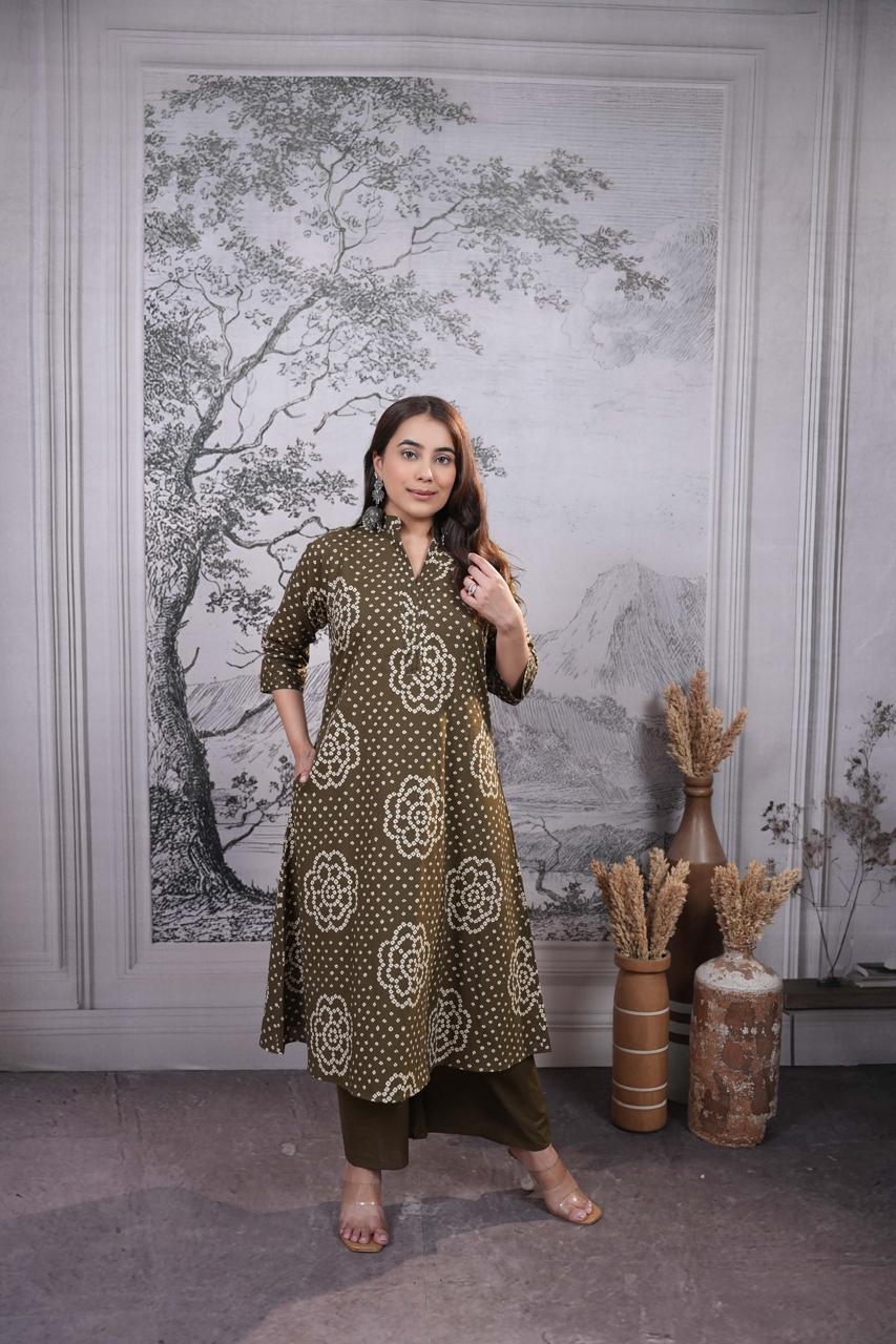 Amrah Naisha K 935 Pure Cotton Kurti Pant Set Wholesale