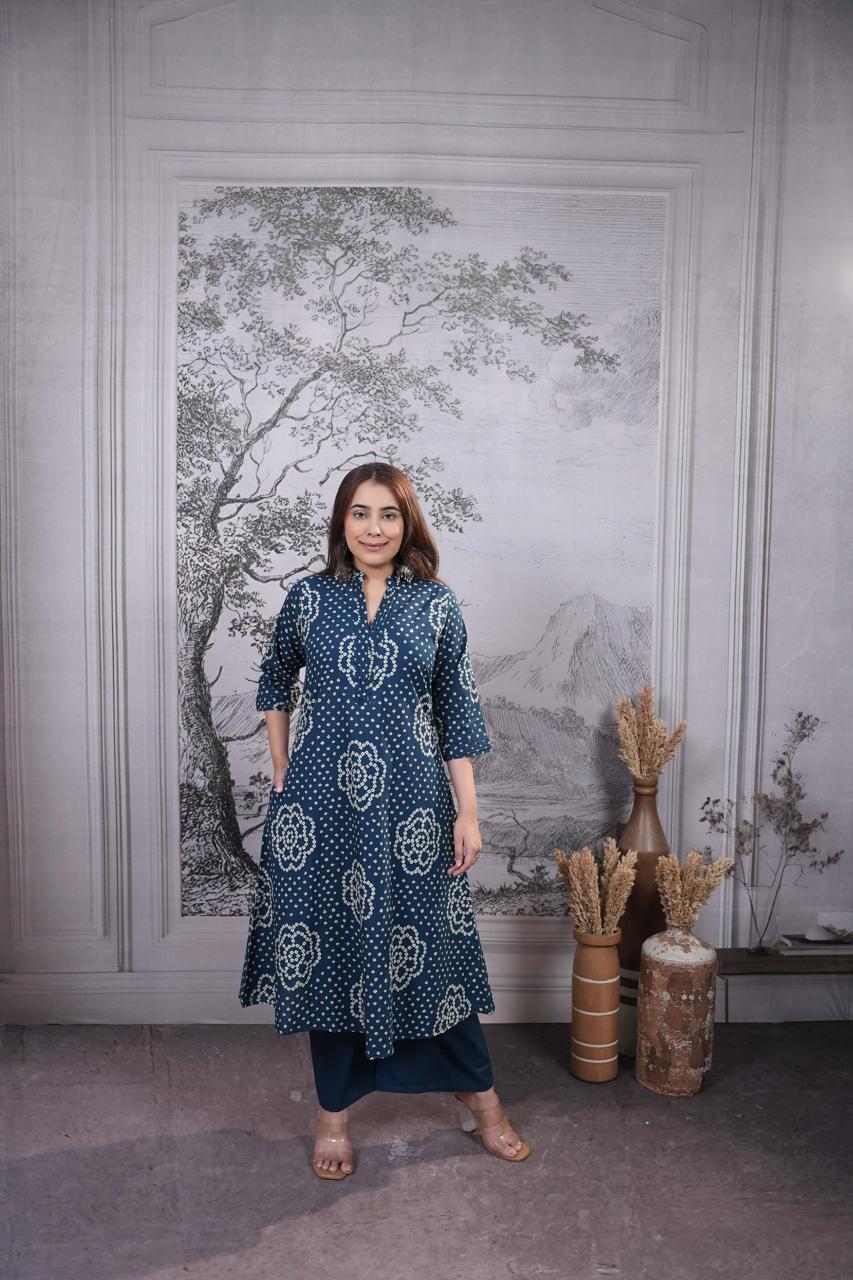Amrah Naisha K 935 Pure Cotton Kurti Pant Set Wholesale
