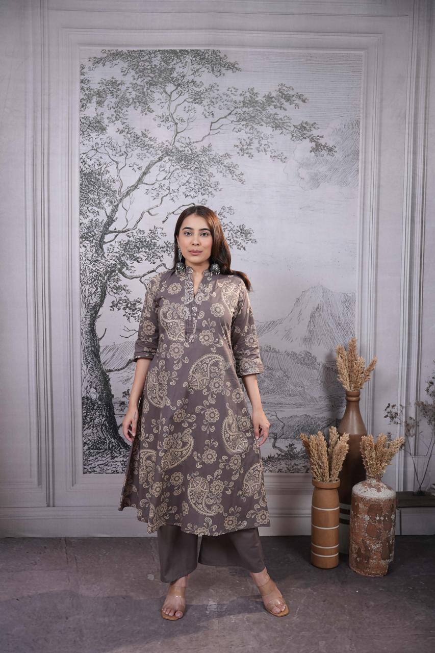 Amrah Naisha K 935 Pure Cotton Kurti Pant Set Wholesale