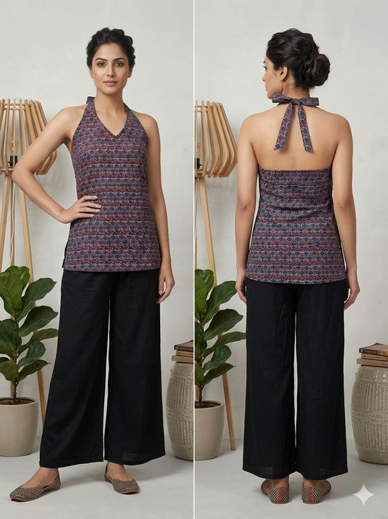 Amrah Naisha K 938 Cotton Printed Fancy Sleeveless Tops