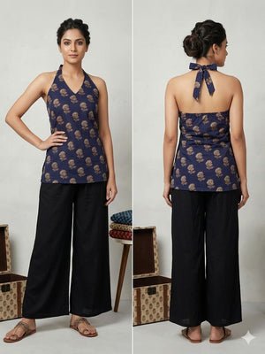 Amrah Naisha K 938 Cotton Printed Fancy Sleeveless Tops