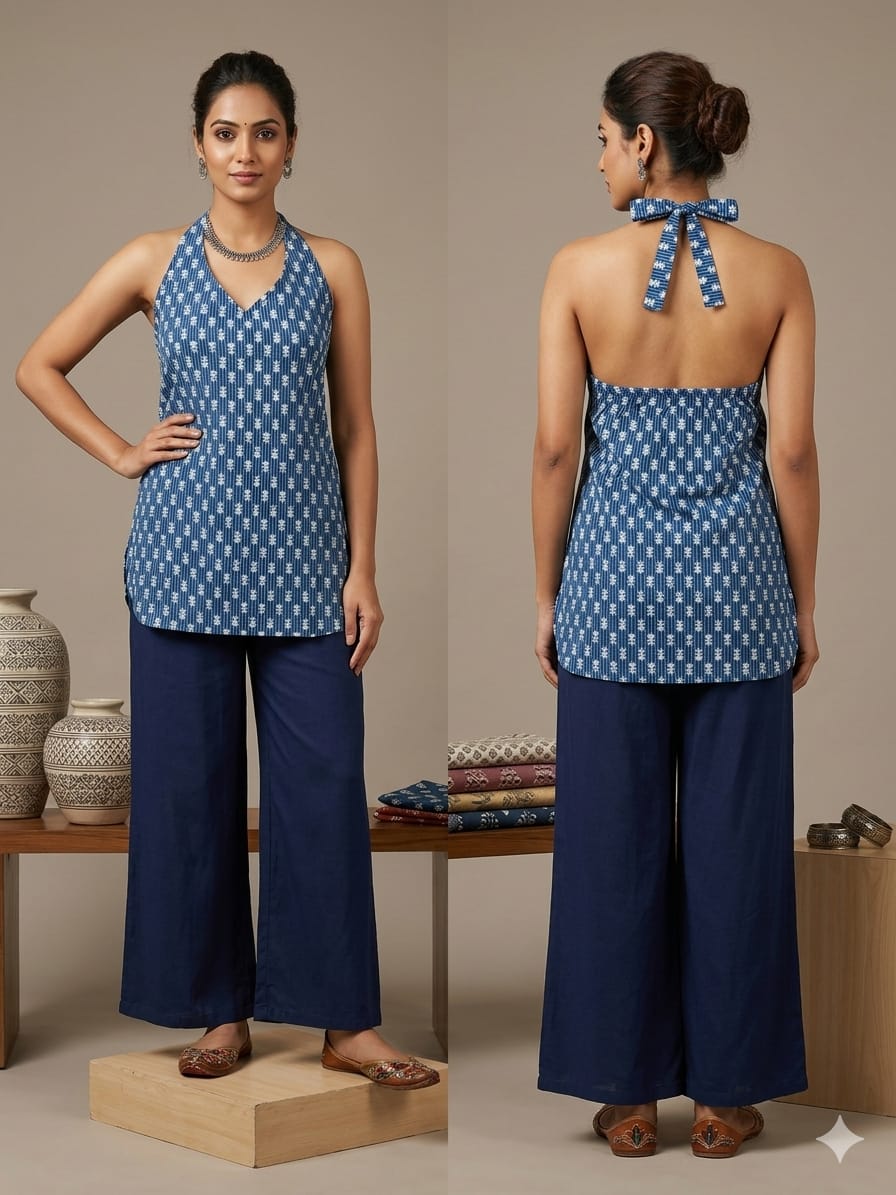 Amrah Naisha K 938 Cotton Printed Fancy Sleeveless Tops