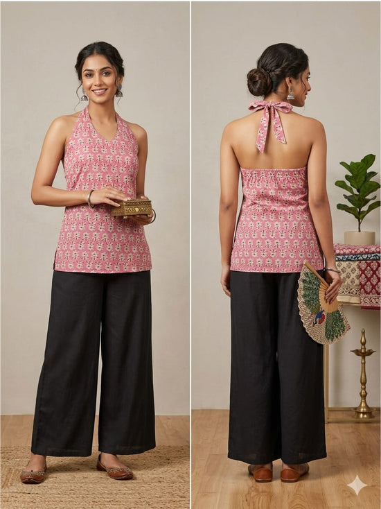 Amrah Naisha K 938 Cotton Printed Fancy Sleeveless Tops