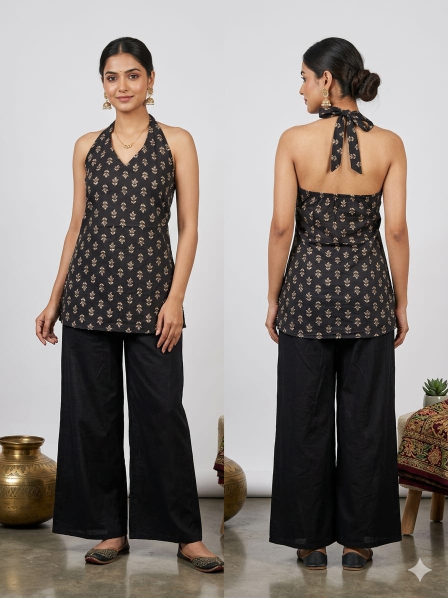 Amrah Naisha K 938 Cotton Printed Fancy Sleeveless Tops