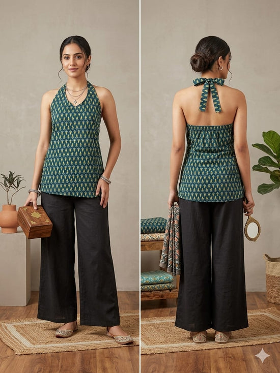 Amrah Naisha K 938 Cotton Printed Fancy Sleeveless Tops