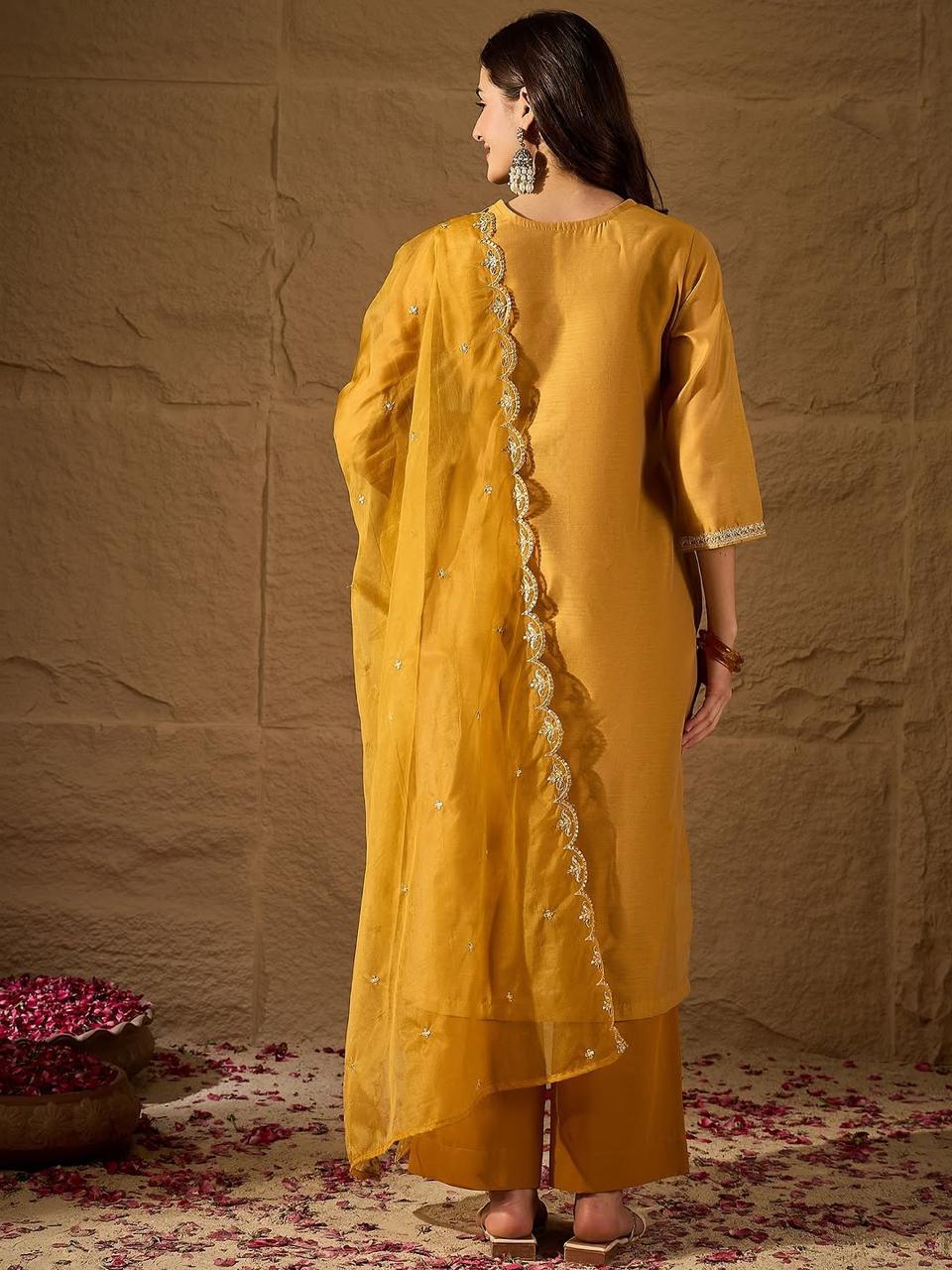 Amrah Navya Kurti 243 Jacquard Kurti Pant Dupatta Set - Amrah Wholesale