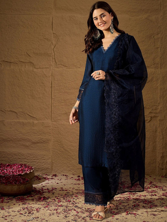 Amrah Navya Kurti 244 Silk Blend Kurti Pant Dupatta Set