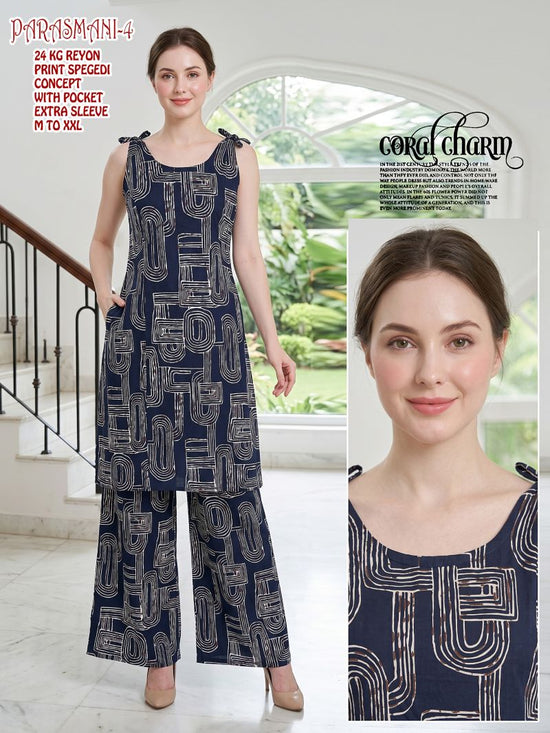Amrah Wholesale Parasmani Combo Rayon Printed Kurti With Bottom Collection