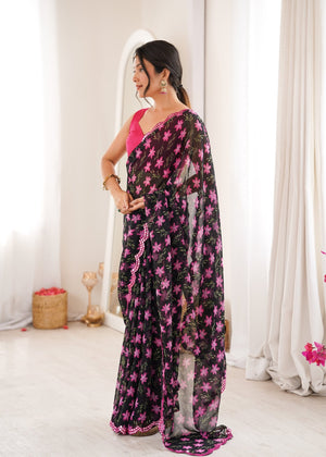 Amrah Wholesale Pari 77 Heavy Georgette Saree - Amrah Wholesale