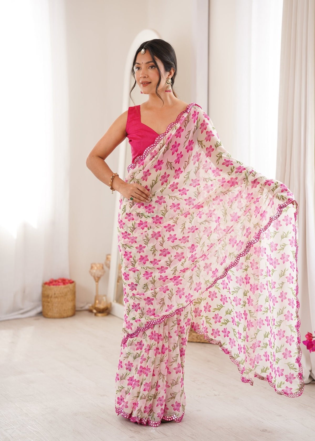 Amrah Wholesale Pari 77 Heavy Georgette Saree - Amrah Wholesale