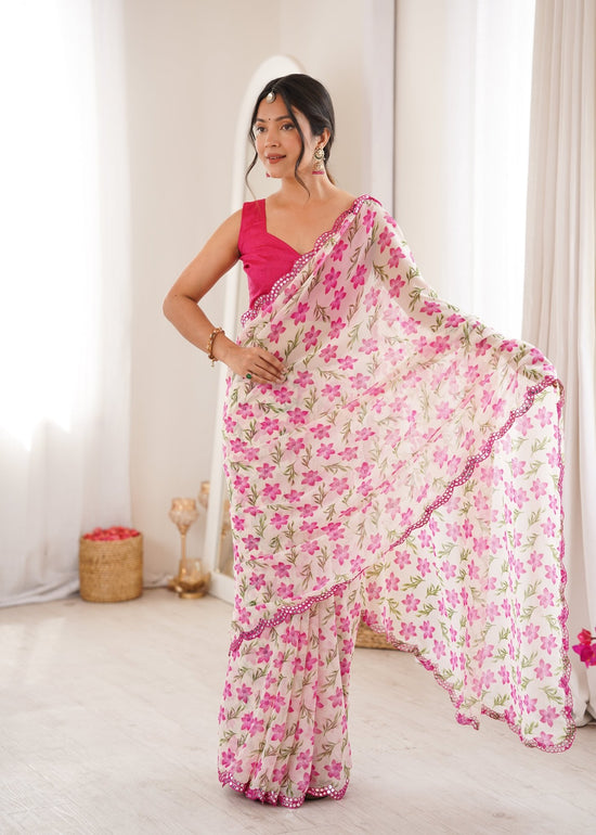 Amrah Wholesale Pari 77 Heavy Georgette Saree - Amrah Wholesale