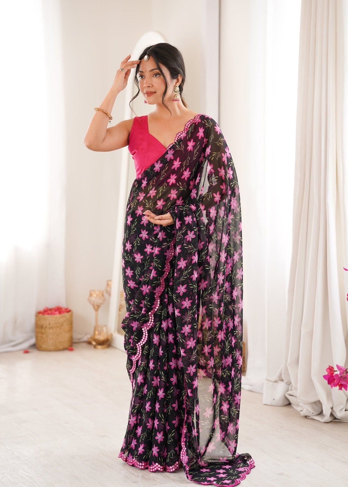 Amrah Wholesale Pari 77 Heavy Georgette Saree - Amrah Wholesale