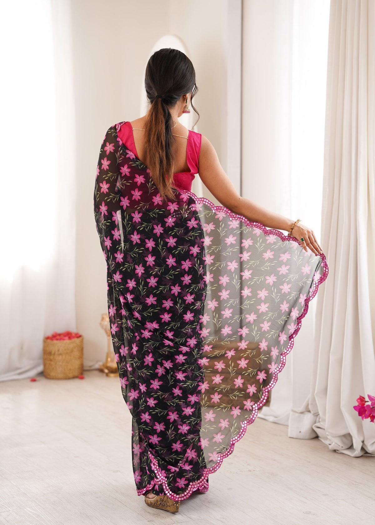 Amrah Wholesale Pari 77 Heavy Georgette Saree - Amrah Wholesale