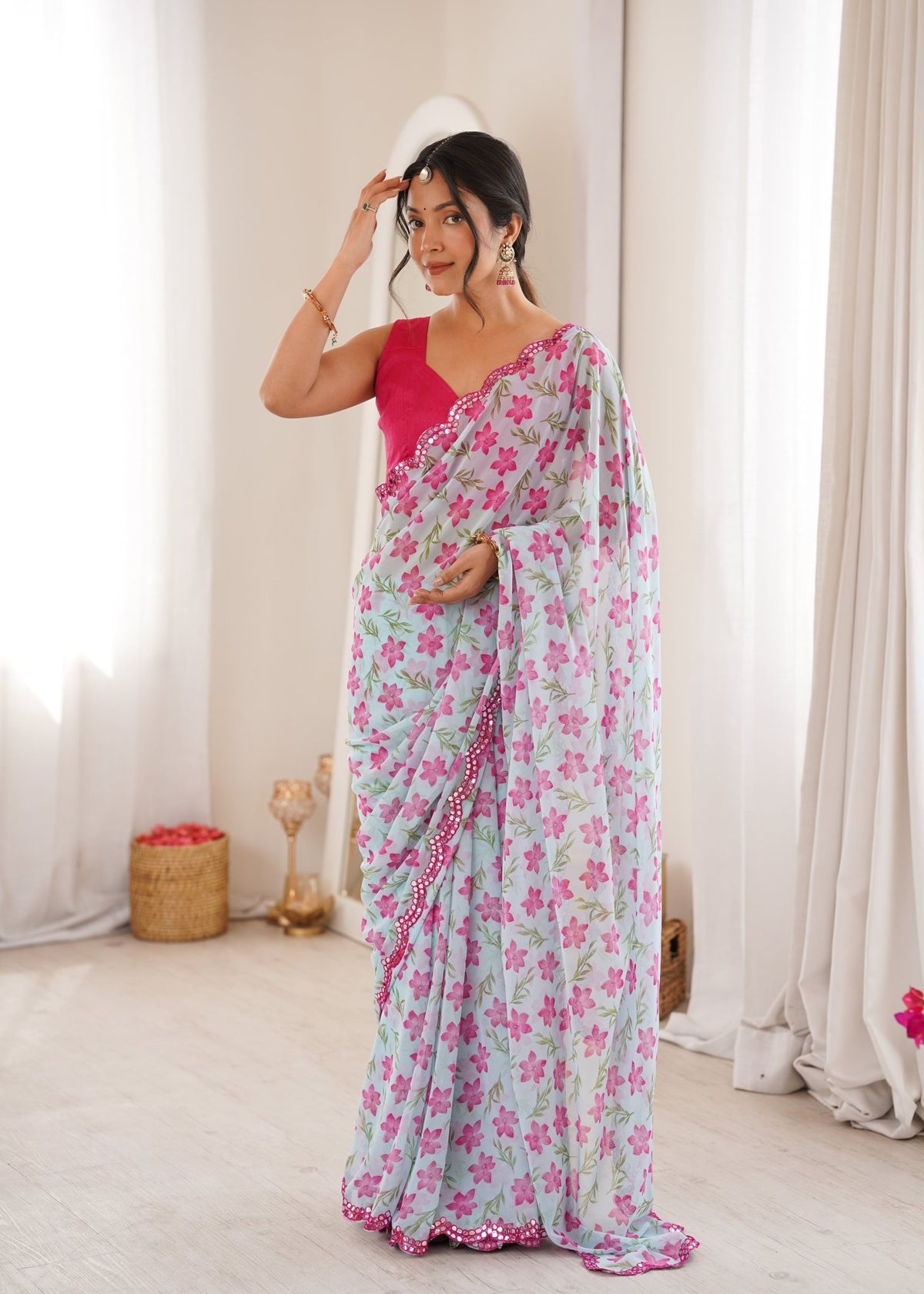 Amrah Wholesale Pari 77 Heavy Georgette Saree - Amrah Wholesale