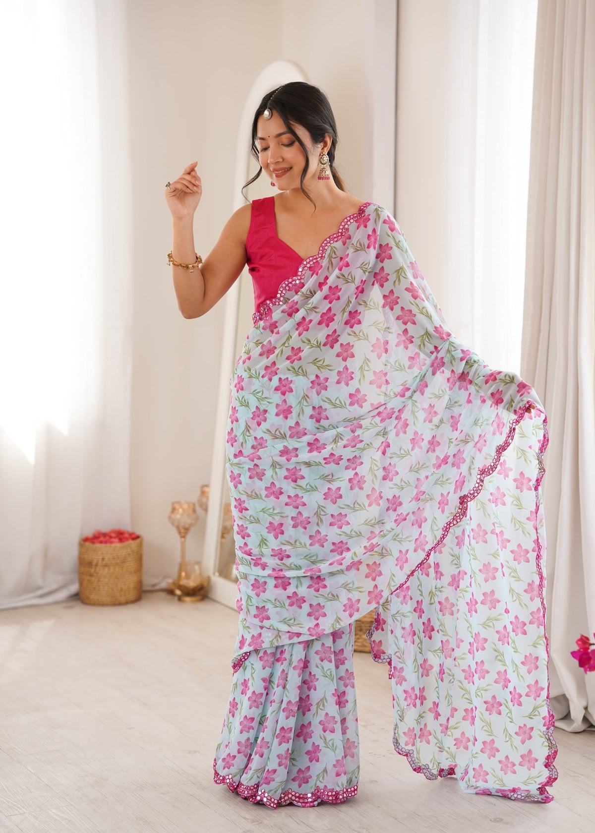 Amrah Wholesale Pari 77 Heavy Georgette Saree - Amrah Wholesale