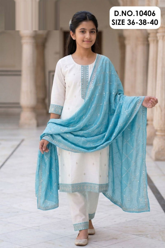 Amrah Rathna 10406 Vichitra Silk Embroidered Kurti Set