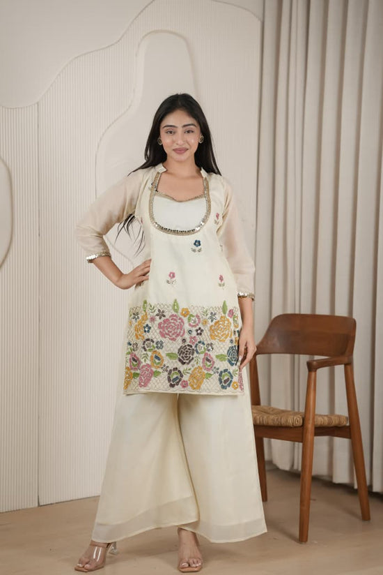 Amrah Rd 1126 Cosmos Handwork Kurti Pant Set