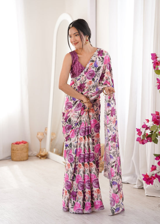 Amrah Sanket Vol 1 Chinon Saree Collection - Amrah Wholesale