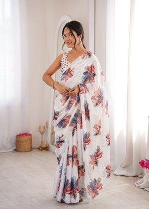 Amrah Sanket Vol 1 Chinon Saree Collection