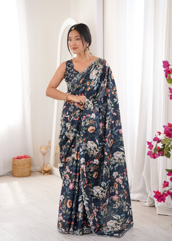 Amrah Sanket Vol 1 Chinon Saree Collection - Amrah Wholesale