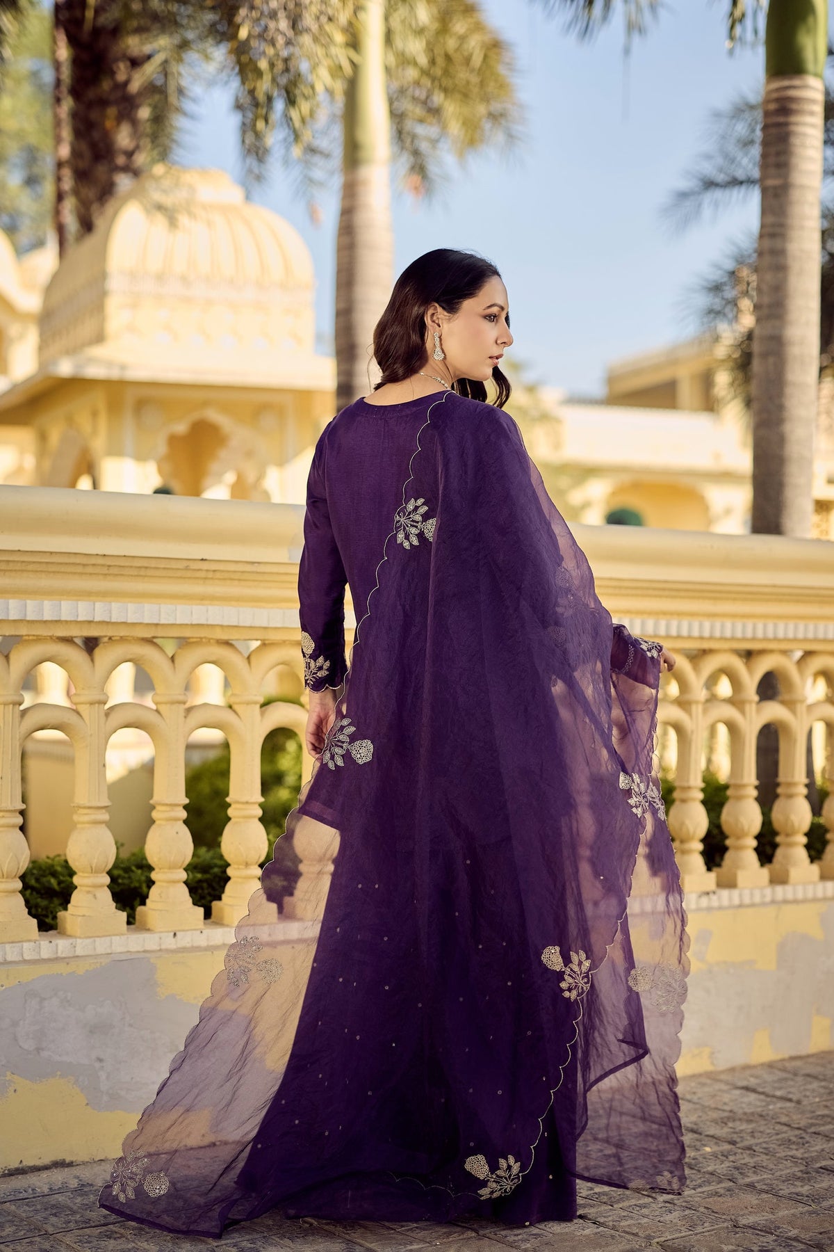 Amrah Satgulabo 01 Chanderi Silk Kurti Pant Dupatta Set