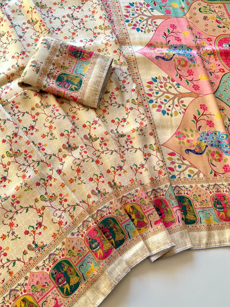 Amrah Scjb Rajwadi A Pashmina Silk Saree Collection