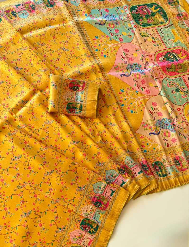 Amrah Scjb Rajwadi A Pashmina Silk Saree Collection