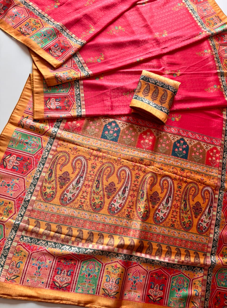 Amrah Scjb Rajwadi B Dola Silk Saree Collection