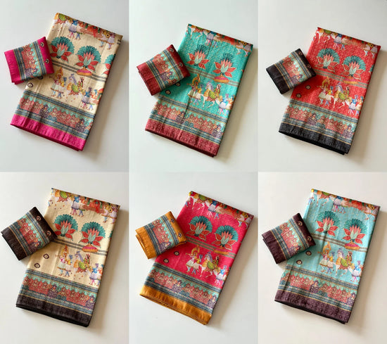 Amrah Scjb Rajwadi D Pashmina Silk Saree Collection