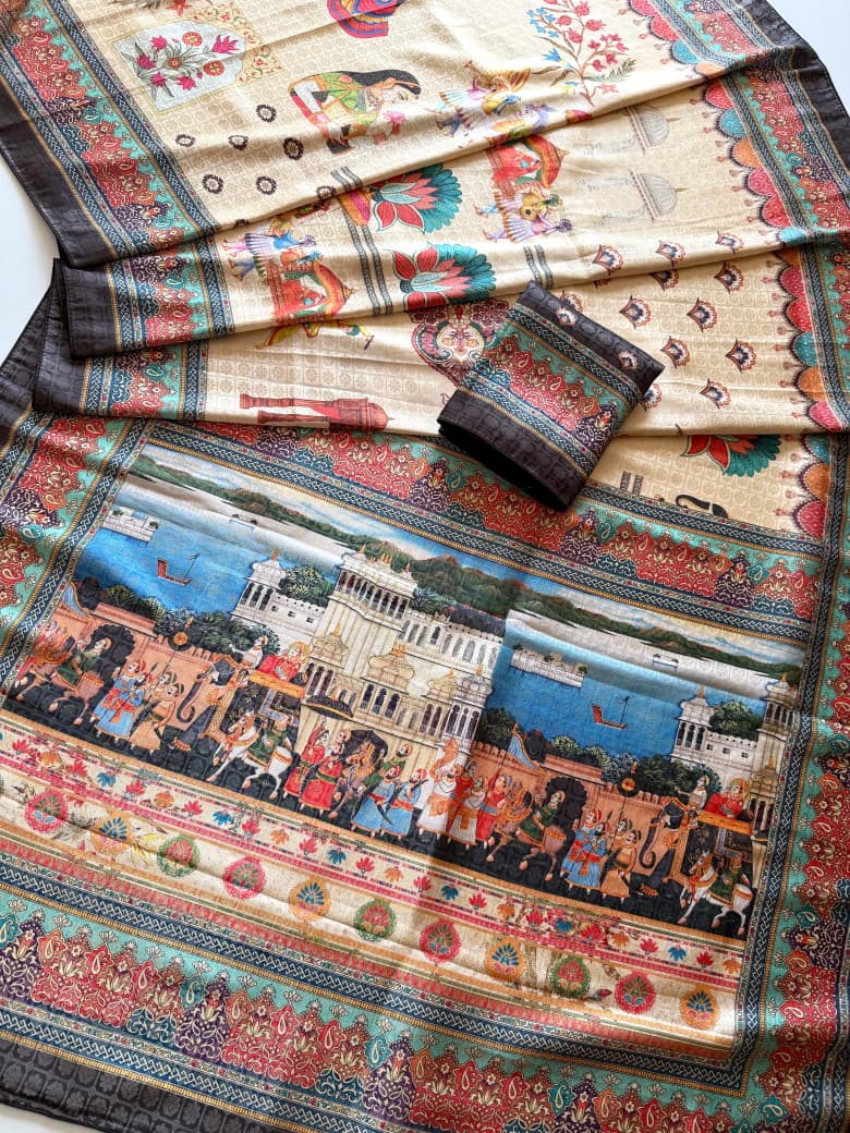 Amrah Scjb Rajwadi D Pashmina Silk Saree Collection