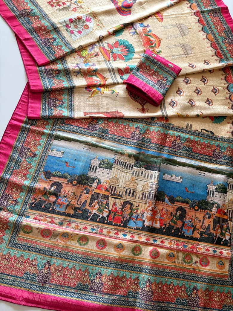 Amrah Scjb Rajwadi D Pashmina Silk Saree Collection