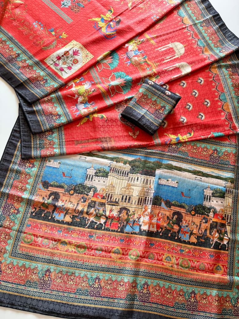 Amrah Scjb Rajwadi D Pashmina Silk Saree Collection