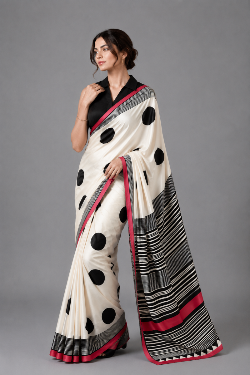 Amrah Sf Mitwa Gaji Silk Ajrakh Printed Saree