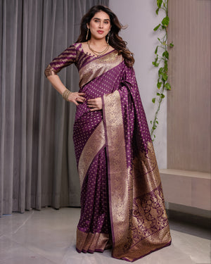 Amrah Wholesale Sh Jcq 05 Soft Lichi Silk Saree