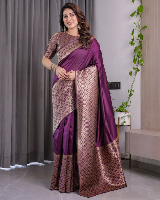 Amrah Wholesale Sh Jcq 06 Soft Lichi Silk Saree