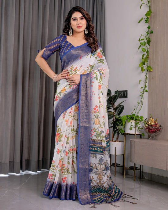 Amrah Wholesale Sh LJ 15 To 21 Handloom Linen Saree