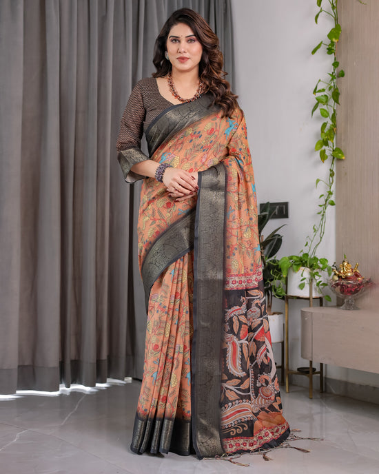 Amrah Wholesale Sh LJ 15 To 21 Handloom Linen Saree