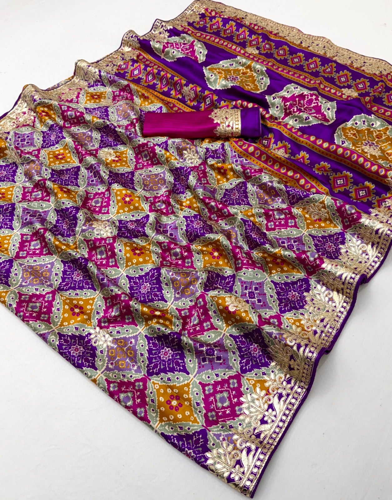 Amrah Wholesale Shahi Gota Patola Vol 1 Semi Modal Saree