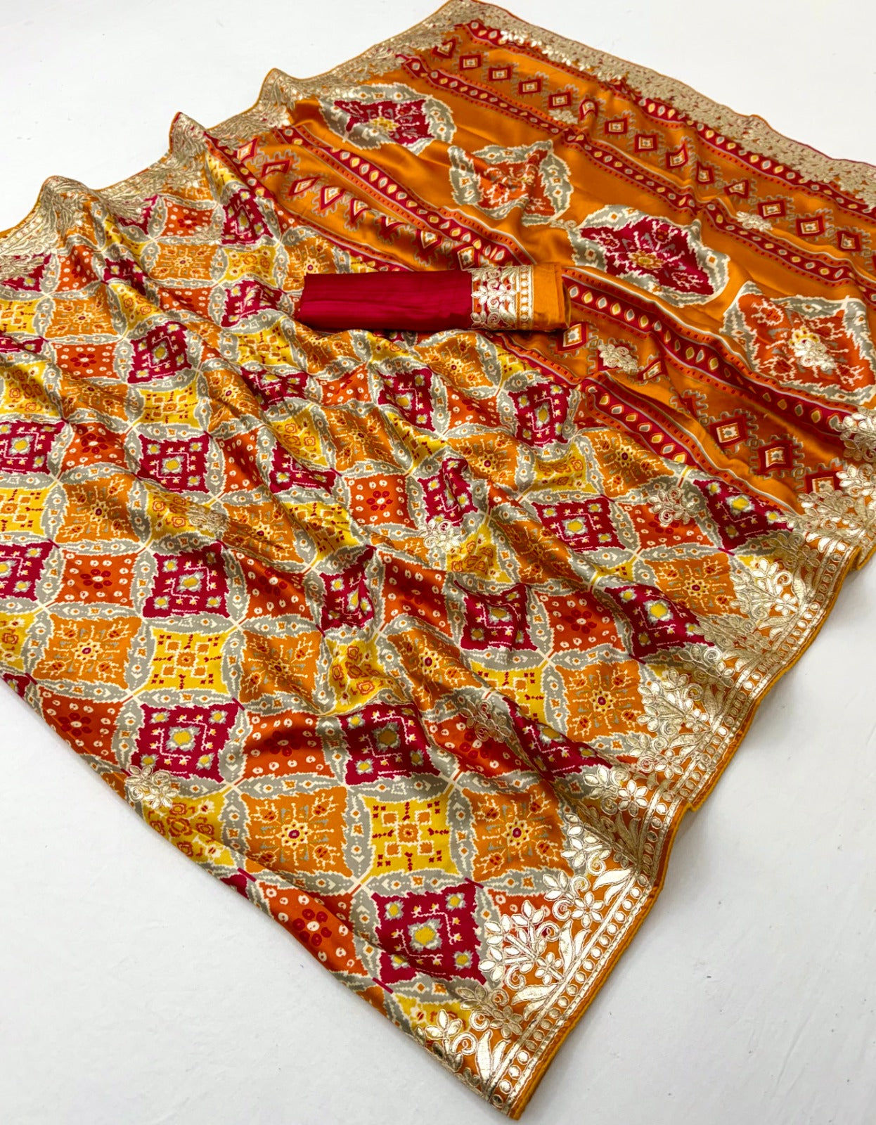 Amrah Wholesale Shahi Gota Patola Vol 1 Semi Modal Saree