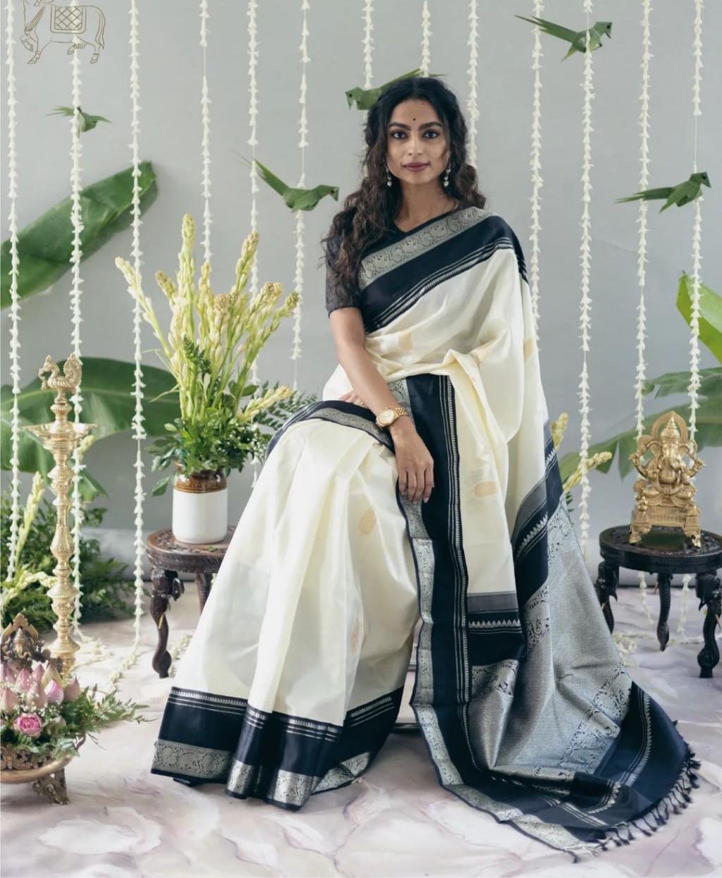 Soft Lichi Silk 6098 Jacquard Work Saree Collection - Amrah Wholesale